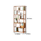 Etagere Bookcase Bamboo Brown Shelf Bookcase for Home Office