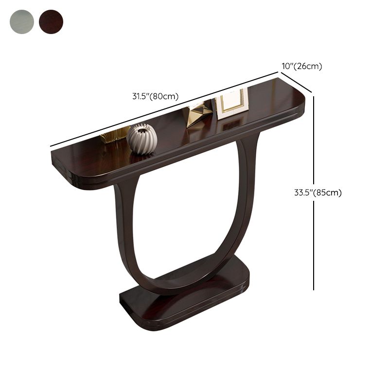 Solid Wood Console Table 33.46" Tall 1-shelf Accent Table for Hall