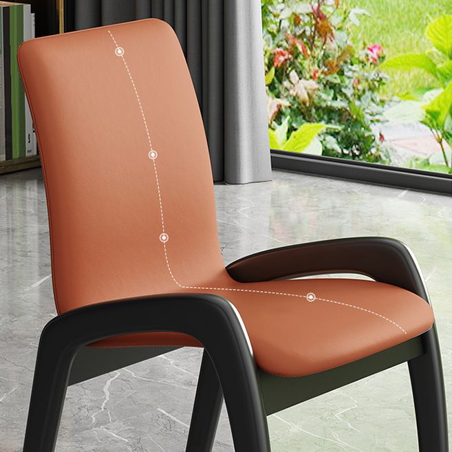 Modern Style Arm Chair Black Wood Legs Side Chair with Upholstered for Dining Room Clearhalo 'Dining Chairs' 'Dining Tables & Seating' 'dining_chair' 'furn' 'furn_dining_chair' 'Furniture' 'furniture_dining_chair' 'Kitchen & Dining Furniture' 1200x1200_9dee8a1d-ff51-4561-a997-9e2ea317ffbe