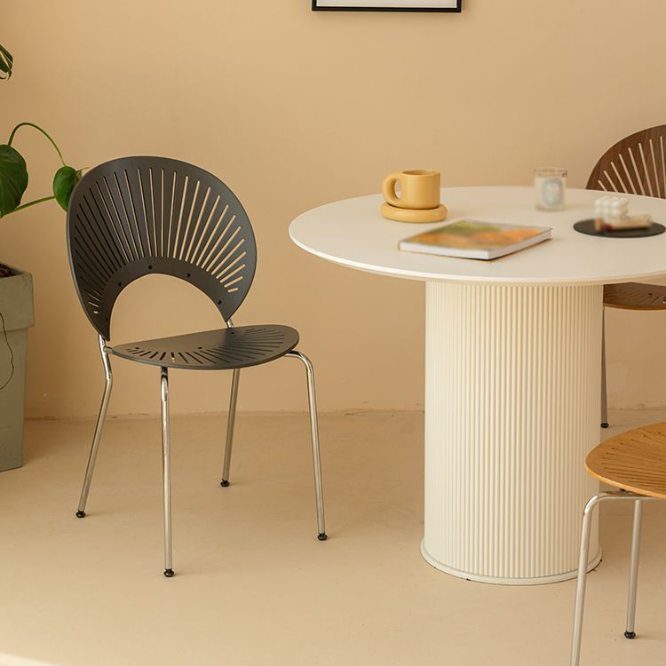 Modern Style Wooden Dining Chairs Open Back Dining Side Chairs with Metal Legs Clearhalo ' kitchen&dining_furn' 'Dining Chairs' 'Dining Tables & Seating' 'dining_chair' 'furn' 'furn_dining_chair' 'Furniture' 'furniture_dining_chair' 'Kitchen & Dining Furniture' 'kitchen' 1200x1200_9defc480-6d82-4cb5-b6f9-12eb52bf7bab