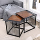 Frame 2 Nesting Coffee Table Iron & Solid Wood Cocktail Table Set Clearhalo 'Coffee & Accent Tables' 'Coffee Tables' 'coffee_tables' 'furn' 'furn_coffee_tables' 'Furniture' 'Living Room Furniture' 1200x1200_9df1e2e9-49cc-41a6-8246-f218bbef526b
