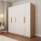 Contemporary Style Wardrobe Wooden Bedroom Closet with Hinged Door