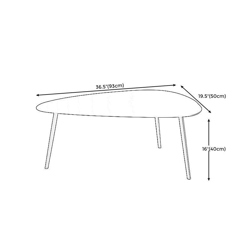 3 Legs Base Metal Black/white Base White/black Free Shape Coffee Table Clearhalo 'Coffee & Accent Tables' 'Coffee Tables' 'coffee_tables' 'furn' 'furn_coffee_tables' 'Furniture' 'furniture_coffee_tables' 'Living Room Furniture' 1200x1200_9df39282-7f19-4094-ac35-34aacdeca9c1