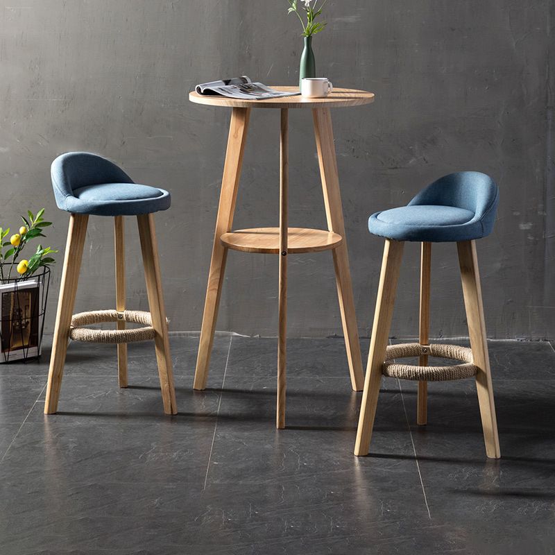 Simple Style Round Bar Table Wood Top Pub Table for Living Room Clearhalo 'Bar Furniture' 'Bar Tables' 'bar_tables' 'Furniture' 'furniture_bar_tables' 'Kitchen & Dining Furniture' 1200x1200_9df62b9e-f932-43c7-b81f-a8a0690c23db