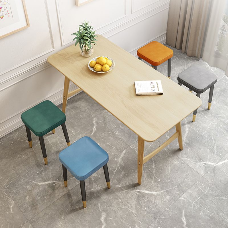 Faux Leather Glam otoman otomano cuadrado puro color desvanecimiento Cubo resistente otomana