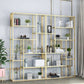 Modern Metal Bookcase with Rectangular Shelves Etagere Bookshelf , 9.8" W X 78.7" H