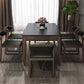 Mesa de comedor de piedra de 4 pies, mesa de comedor de estilo moderno para el hogar