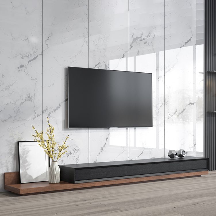 3 - Drawers TV Media Console, 63 "/ 79" Console TV moderne avec stockage coulissant