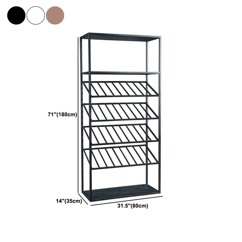 Industrial Floor Wine Shelf Metal Wine Glass Stemware Rack Holder 13.78" Wide Clearhalo 'furn' 'furn_wine_racks' 'Furniture' 'Kitchen & Dining Furniture' 'Wine Racks' 'wine_racks' 1200x1200_9df8c504-dac1-45e5-b6bb-182c12a2810c