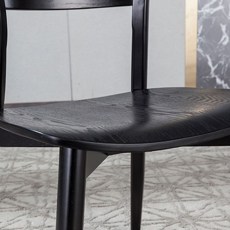 Industrial Home Open Back Chair Matte Finish Wood Dining Chair Clearhalo 'Dining Chairs' 'Dining Tables & Seating' 'dining_chair' 'furn' 'furn_dining_chair' 'Furniture' 'Kitchen & Dining Furniture' 1200x1200_9df95098-c63a-4feb-8e12-d2187f58aeb4