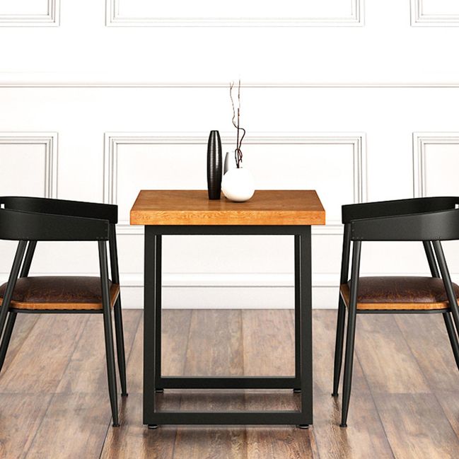 Industrial Square Dining Table Pine Solid Wood Table with Double Pedestal Clearhalo ' dining_table' 'Dining Tables & Seating' 'Dining Tables' 'furn' 'furn_dining_table' 'Furniture' 'furniture_dining_table' 'Kitchen & Dining Furniture' 'kitchen&dining_furn' 'kitchen' 'kitchen_dining_table' 1200x1200_9dfa474d-cbf6-47ce-81a9-bbb2832189c9