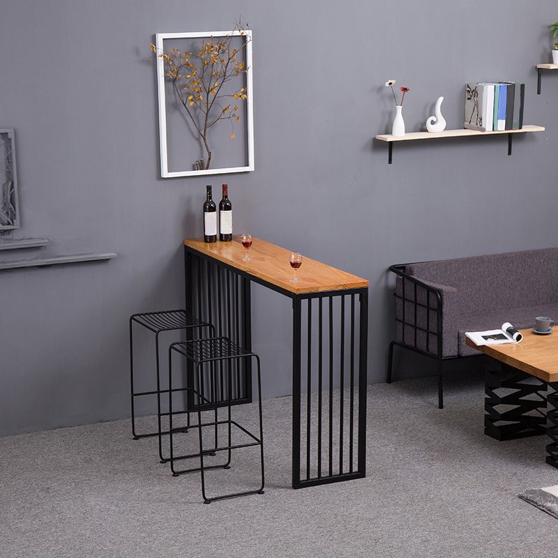 Modern Bar-height Table with Black Base 41.3-inch Height Table for Patio Use Clearhalo 'Bar Furniture' 'Bar Tables' 'bar_tables' 'furn' 'furn_bar_tables' 'Furniture' 'Kitchen & Dining Furniture' 1200x1200_9dfa6258-aff0-4df6-ad49-45cf4d075c84