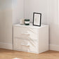 11.81" Wide Modern Accent Chest with Drawers Wooden Chest on Wheels