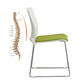 Chaise de bureau rembourrée sans bras moderne bas Back Back No Wheels Office Chair