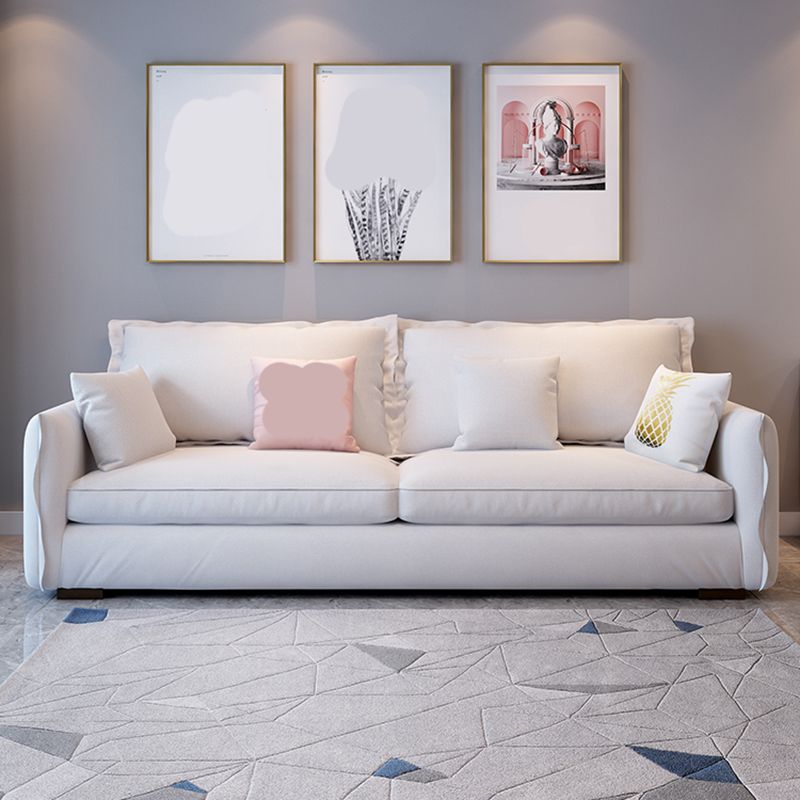 Modern Cushions Standard Sofa 35.43"High Square Arm Sofa, Beige Clearhalo 'furn' 'furn_sofas' 'Furniture' 'furniture_sofas' 'Living Room Furniture' 'Sofa' 'sofas' 1200x1200_9dfcc750-5021-4b5d-a70b-f13401ca16f1