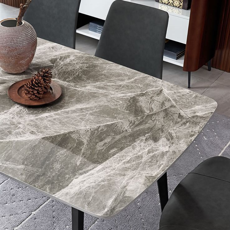 Metal Modern Rectangle Dining Table Sintered Stone Dining Table for Kitchen and Dining Room Clearhalo ' dining_table' 'Dining Tables & Seating' 'Dining Tables' 'furn' 'furn_dining_table' 'Furniture' 'furniture_dining_table' 'Kitchen & Dining Furniture' 'kitchen&dining_furn' 'kitchen' 'kitchen_dining_table' 1200x1200_9dfd4972-aeda-423a-a332-a1c379ccf583