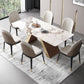 Traditional Luxury Rectangle Dining Room Table Sintered Stone Table with Gold Double Pedestal Clearhalo ' dining_table' 'Dining Tables & Seating' 'Dining Tables' 'furn' 'furn_dining_table' 'Furniture' 'furniture_dining_table' 'Kitchen & Dining Furniture' 'kitchen&dining_furn' 'kitchen' 'kitchen_dining_table' 1200x1200_9dffaf40-26de-4335-9490-fda640af6220