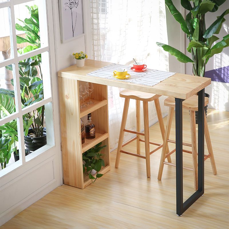 Indoor Contemporary Bar Dining Table Rectangle Pine Wood Bar Table Clearhalo 'Bar Furniture' 'Bar Tables' 'bar_tables' 'furn' 'furn_bar_tables' 'Furniture' 'Kitchen & Dining Furniture' 1200x1200_9dffdbff-afad-4e02-90be-66d336cc33e8