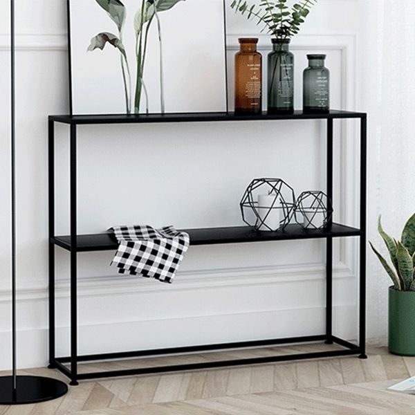 31.5 "Tall Modern Console Tabel 2-plank Iron Accent Table voor Hall