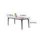 Modern Rectangle Dining Table Stone Top Table with Stainless Steel 4 Legs Clearhalo 'Dining Tables & Seating' 'Dining Tables' 'dining_table' 'furn' 'furn_dining_table' 'Furniture' 'furniture_dining_table' 'Kitchen & Dining Furniture' 1200x1200_9e00a810-82b4-4c55-aa12-df327820bddd