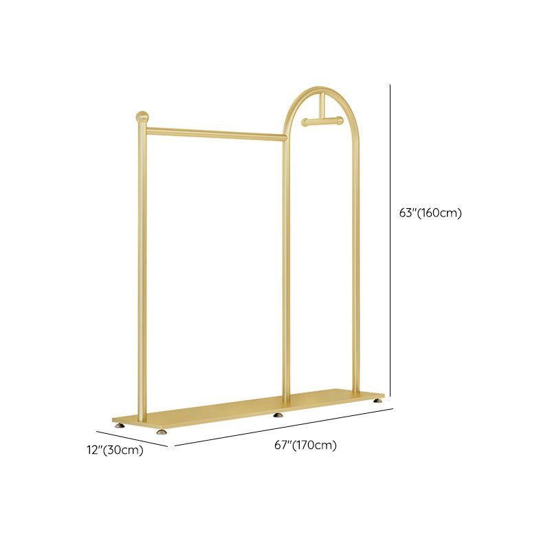 Glam Coat Rack Metal Framed Hanging Rails and Hooks Coat Hanger - Clearhalo