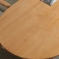 Solid Wood Contemporary Oval Table Pine Wood Top Table with Sled Base
