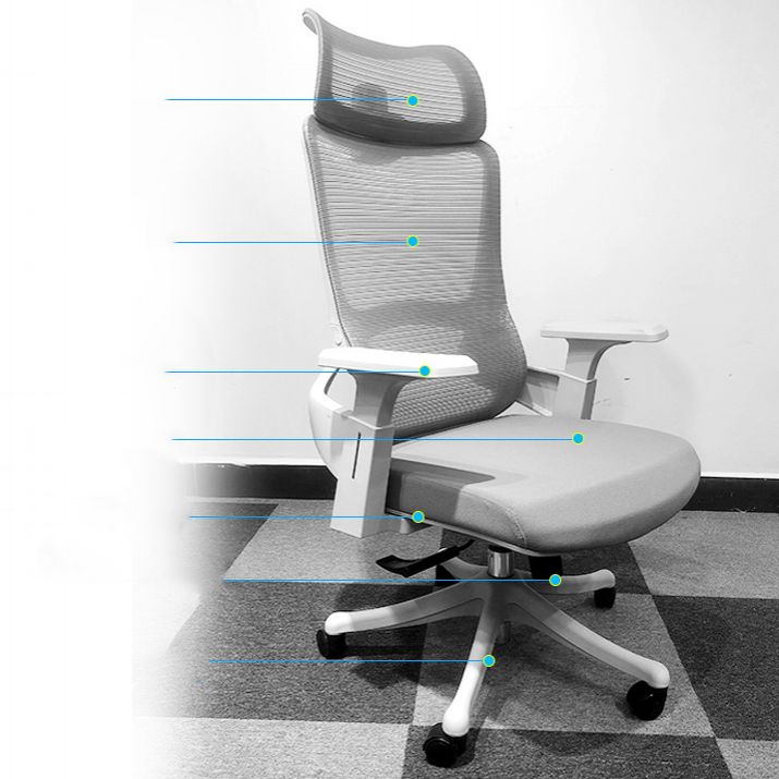 Modern Desk Chair Mesh Computer Chair High-Back Chair in Gray Clearhalo 'furn' 'furn_office_chair' 'Furniture' 'Office Chairs' 'Office Furniture' 'office_chair' 1200x1200_9e06827d-db5a-4cb2-a412-4cb343758706