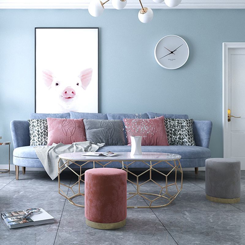 Modern Scratch Resistant Standard Round Velvet Indoor Standard