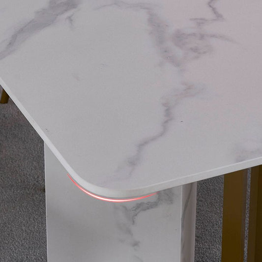 Traditional Luxury Rectangle Dining Table Stone Furniture for Dining Room
