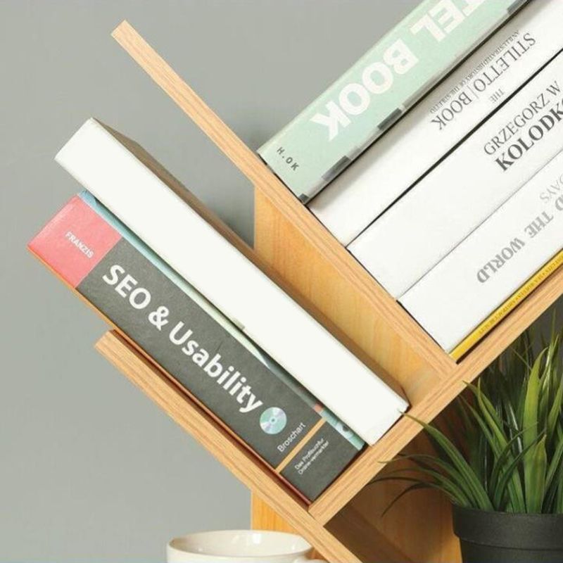 Closed Back Contemporary Style Bookshelf Wood Bookcase for Home Clearhalo 'Bookcases' 'furn' 'furn_bookcases' 'Furniture' 'Office Furniture' 1200x1200_9e09e13c-5e8c-49ce-95ed-60eb3f1fb550