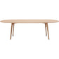 Oval Solid Wood Dining Table Modern Furniture with 4 Legs for Apartment