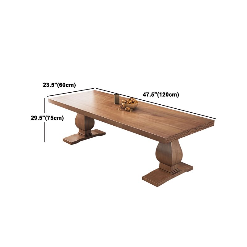 Bois massif 1/3/4/5/7 Pièces Set Dinette Set Rectangle moderne Table de table de salle à manger en naturel