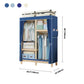 Contemporary Wardrobe Armoire Wood Frame Armoire with Garment Rod for Home