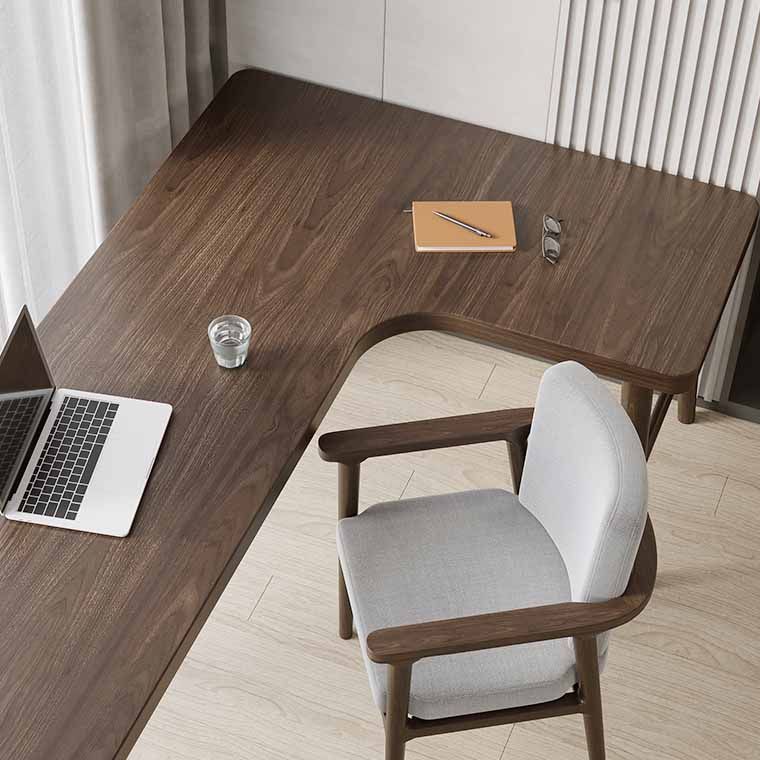 29.25 Inch H Contemporary Writing Desk L-Shape Solid Wood Office Desk Clearhalo 'furn' 'furn_office_desk' 'Furniture' 'Office Desks' 'Office Furniture' 'office_desk' 1200x1200_9e0d7190-6be5-4d58-b261-df01000949db