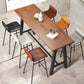 Modern Bar-height Table with Black Legs and Metal Base Bar Table Clearhalo 'Bar Furniture' 'Bar Tables' 'bar_tables' 'furn' 'furn_bar_tables' 'Furniture' 'Kitchen & Dining Furniture' 1200x1200_9e0df94b-0ebe-4014-9f4c-b79d8adf2614