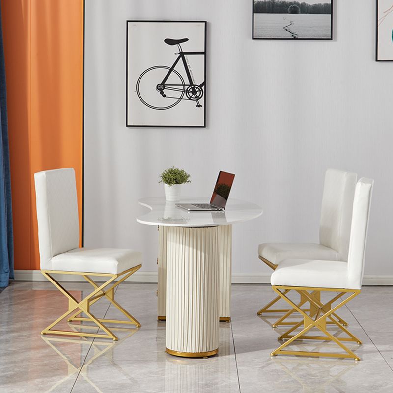 Bureau d'écriture en pierre de style glamour avec 3 tiroirs