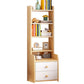 Engineered Wood Bookshelf Open Back Contemporary Bookcase for Home