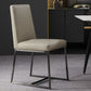 Leather Matte Finish Dining Chair Contemporary Home Solid Back Side Chair
