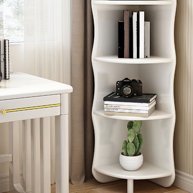 Coffre d'accent en bois massif à 5 niveaux coffre de rangement d'angle triangle de 63 "de haut