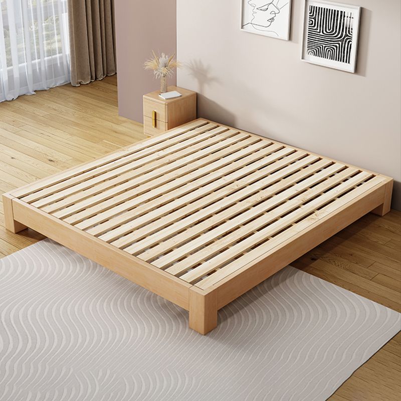 Scandinavian 9.84 " Tall Solid Color Wooden Platform Bed Frame Clearhalo 'Bedroom Furniture' 'Beds' 'furn' 'furn_beds' 'Furniture' 1200x1200_9e116876-09d0-4d8c-8969-1d8d7b9ac293
