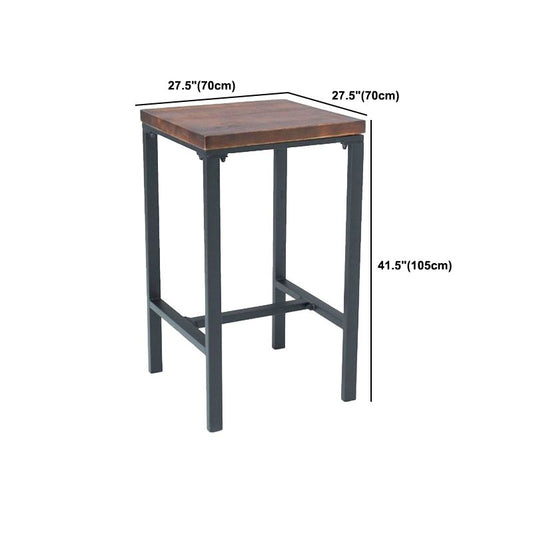 Industrial 1/2/3/5 pezzi da barre quadrata set di bistrot in legno massiccio