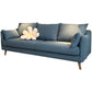 34.25" H Modern 3-seater Cotton Blend Flared Arm Sofa with Pillows