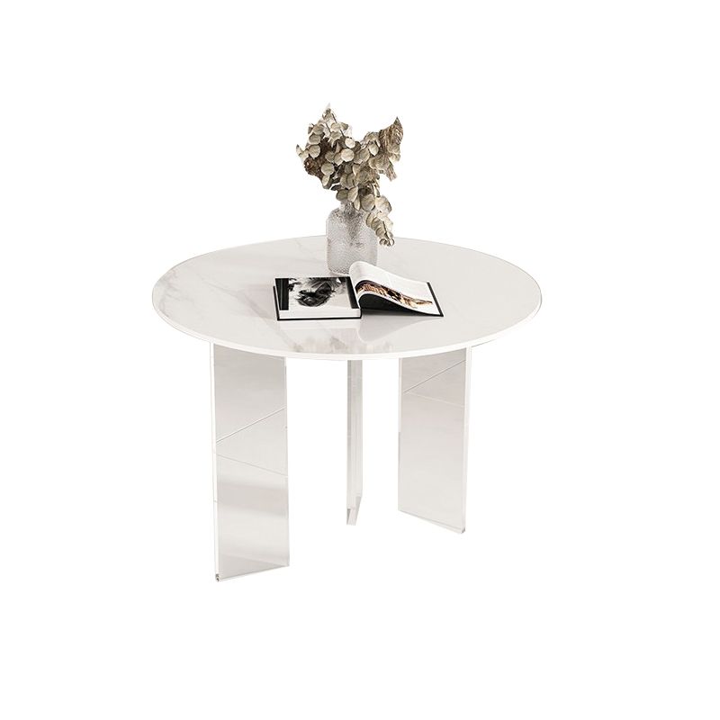 Pièces modernes 1/2/3/5 Pièces à manger Table à manger en pierre ronde pour café