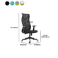 Fixed Arms Office Chair Microfiber Desk High Back Chair Swivel Ergonomic