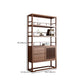 Standard Open Back Bookshelf Wooden Contemporary Bookcase with Doors