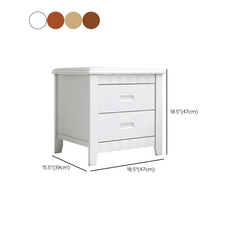 2 - Drawer Traditional Accent Table Nightstand Antique Finish Bed Nightstand Clearhalo 'Bedroom Furniture' 'furn' 'furn_night_stand' 'Furniture' 'night_stand' 'Nightstands' 1200x1200_9e15646d-2128-45a9-bccc-b7d98c5571bd