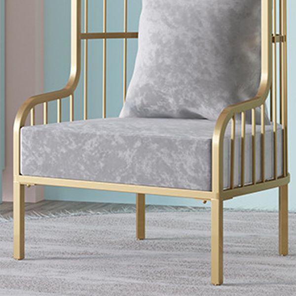 Glam Fabric Arms Included with Pillow Basic Four Leg Accent Armchair Clearhalo 'Accent Chairs' 'accent_chairs' 'Chairs & Seating' 'furn' 'furn_accent_chairs' 'Furniture' 'Living Room Furniture' 1200x1200_9e16ee8f-4a2e-4034-9bd9-685be0e350b0