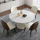 1/4/5/7 Pieces Extendable Round Dining Set Modern Sintered Stone Top Dining Table Set