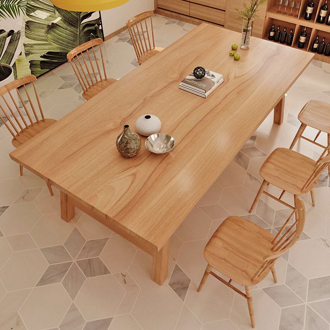 Rectangle Pine Solid Wood Table Modern Dining Table with Trestle Base for Restaurant Clearhalo ' dining_table' 'Dining Tables & Seating' 'Dining Tables' 'furn' 'furn_dining_table' 'Furniture' 'furniture_dining_table' 'Kitchen & Dining Furniture' 'kitchen&dining_furn' 'kitchen' 'kitchen_dining_table' 1200x1200_9e1896c4-e2e9-4d3c-bbe3-a51841cf5e8b