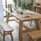 Contemporary Style Dining Table Natural Rectangle Solid Wood Dinner Table
